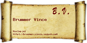 Brummer Vince névjegykártya